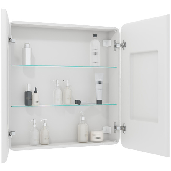 Зеркальный шкаф Континент Elliott LED 80 МВК014 с подсветкой Белый Зеркальный шкаф Континент Elliott LED 80 МВК014 с подсветкой Белый