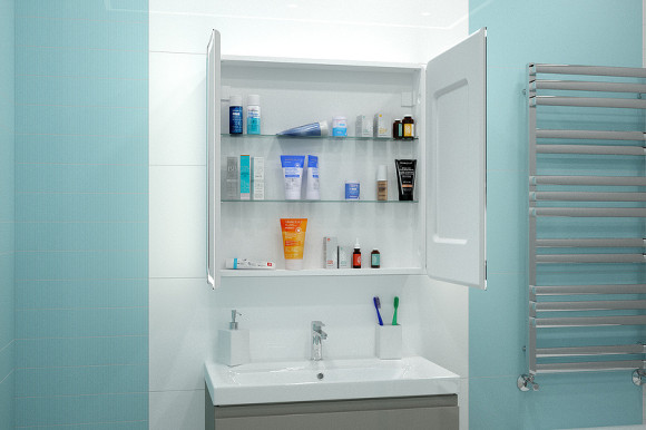 Зеркальный шкаф Континент Elliott LED 80 МВК014 с подсветкой Белый Зеркальный шкаф Континент Elliott LED 80 МВК014 с подсветкой Белый