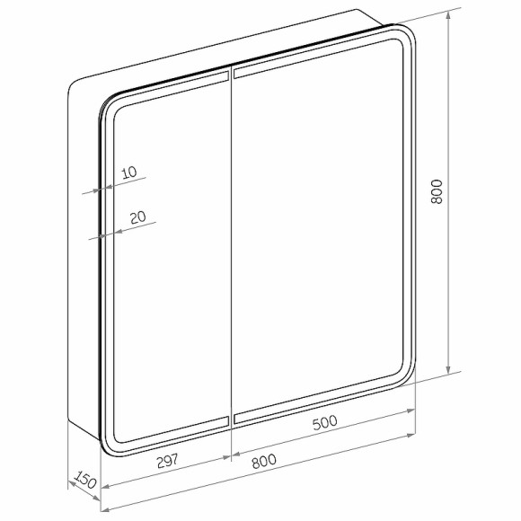Зеркальный шкаф Континент Elliott LED 80 МВК014 с подсветкой Белый Зеркальный шкаф Континент Elliott LED 80 МВК014 с подсветкой Белый