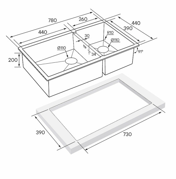 Кухонная мойка Paulmark Gerberg 78/2S Uni PM227844-BG Брашированное золото Кухонная мойка Paulmark Gerberg 78/2S Uni PM227844-BG Брашированное золото