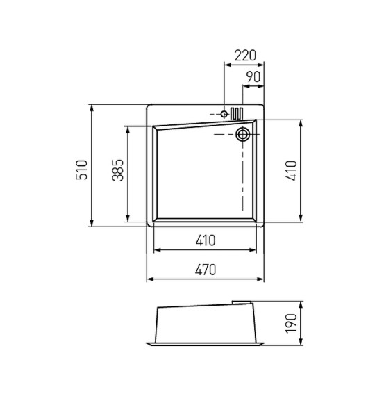 Кухонная мойка Aquaton Парма 47 1A713032PM230 Серая