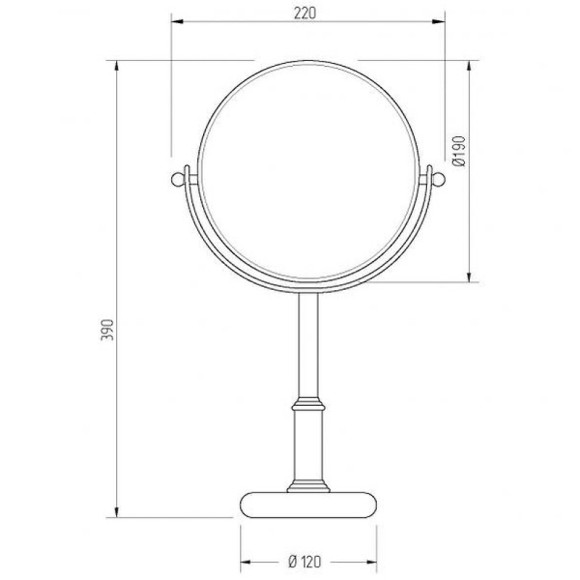 Косметическое зеркало Migliore Complementi 21974 с увеличением Бронза