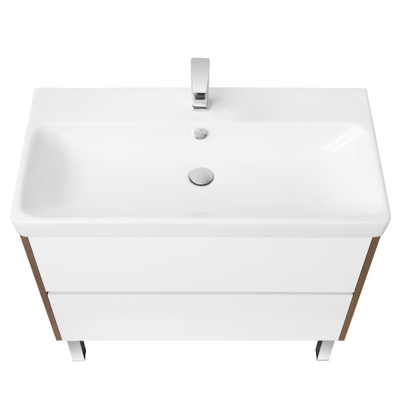 Тумба под раковину Aquaton Сканди 90 1A251901SDZ90 подвесная Белый Дуб рустикальный