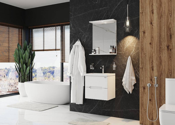 Тумба под раковину Onika Айленд 50.13 105021 подвесная Белая