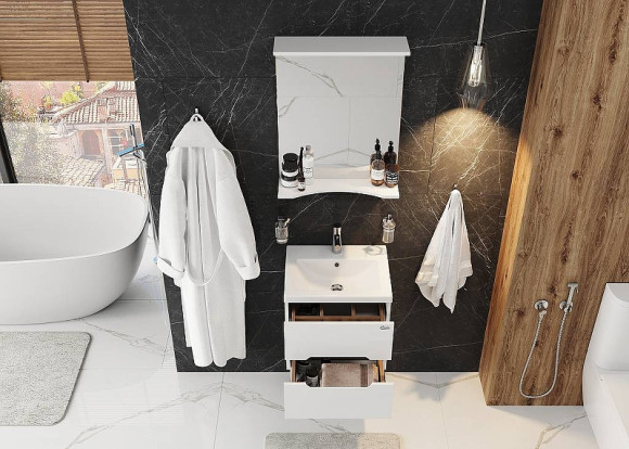 Тумба под раковину Onika Айленд 50.13 105021 подвесная Белая