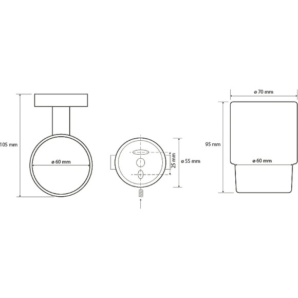 Стакан для зубных щеток Bemeta Neo 104110015 Нержавеющая сталь Стакан для зубных щеток Bemeta Neo 104110015 Нержавеющая сталь
