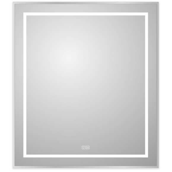Зеркало BelBagno Kraft 70 SPC-KRAFT-700-800-LED-TCH-WARM с подсветкой Сатин с сенсорным выключателем и подогревом
