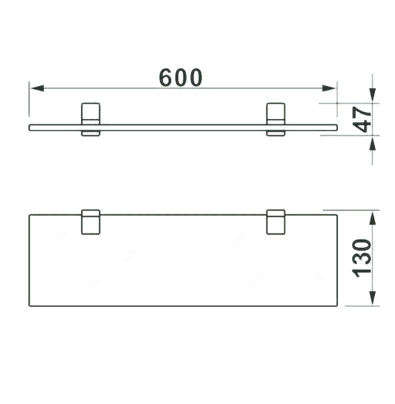 Стеклянная полка Art&Max Gina AM-G-2737-Nr Черный Стеклянная полка Art&Max Gina AM-G-2737-Nr Черный