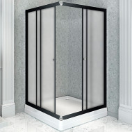 Душевой уголок Radomir Дрим 110x100 R 1-03-6-2-0-1231 профиль Черный стекло матовое
