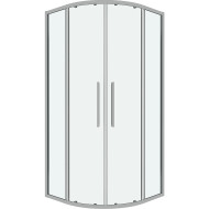 Душевой уголок Grossman Cosmo 90х90 301.K33.02.9090.10.00 профиль Хром стекло прозрачное