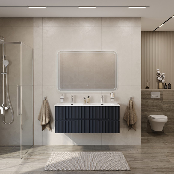 Тумба под раковину Cezares Duet-N 120 DUET-N-1200-4C-SO-2-GR-P подвесная Grafito