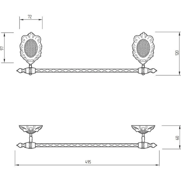 Полотенцедержатель Migliore Cleopatra 16669 Хром Полотенцедержатель Migliore Cleopatra 16669 Хром