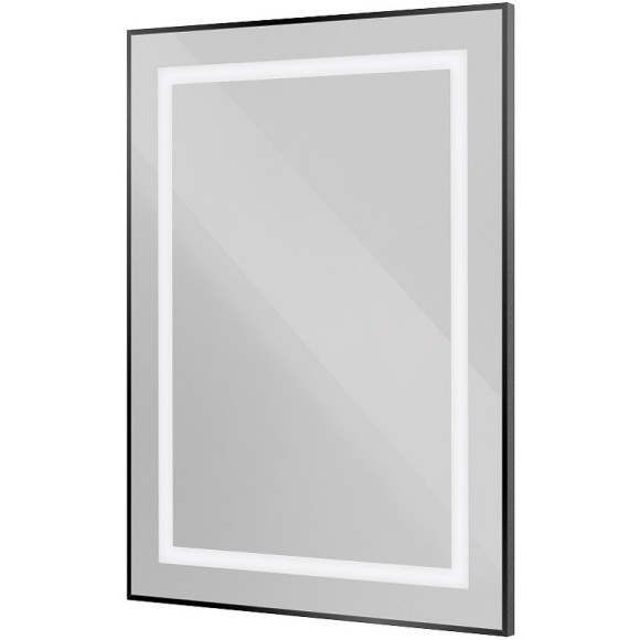 Зеркало BelBagno Kraft 60 SPC-KRAFT-600-800-SENS-NERO с подсветкой Черное с сенсорным выключателем