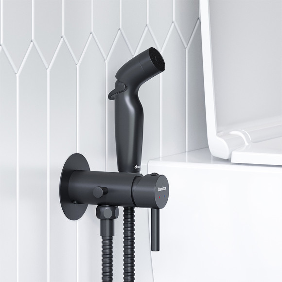 Гигиенический душ со смесителем Damixa Option 211000300 Черный матовый