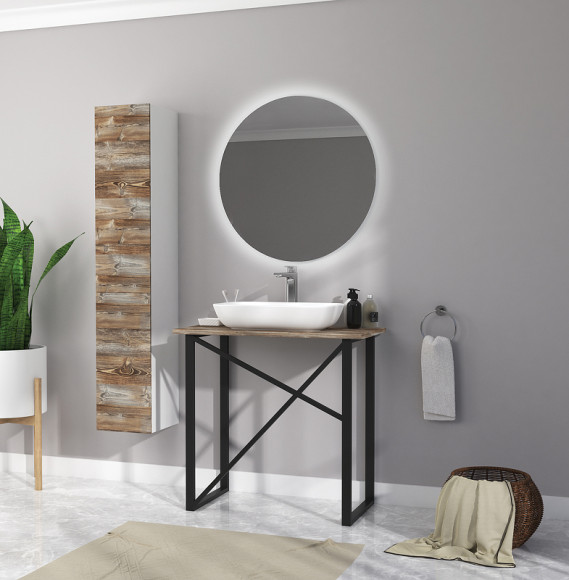 Зеркало Marka One Aurora 80 У85578 с подсветкой Холодный свет 300 LED Зеркало Marka One Aurora 80 У85578 с подсветкой Холодный свет 300 LED