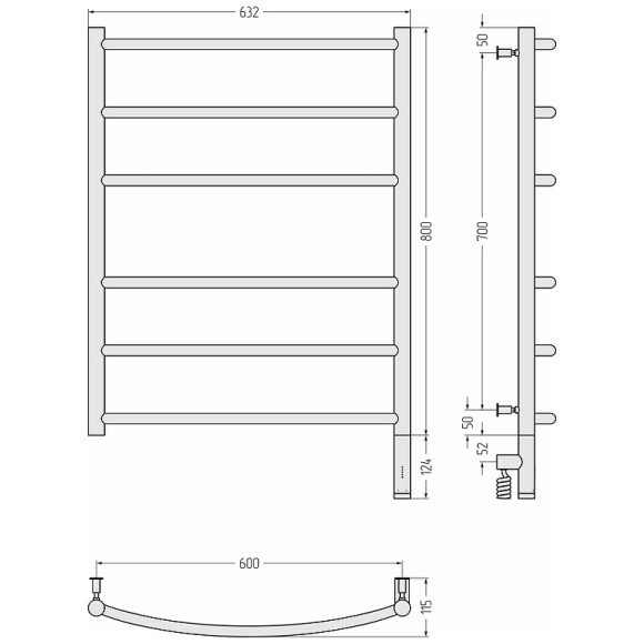 Электрический полотенцесушитель Сунержа Галант 3.0 800x600 R 31-5801-8060 Черный матовый Электрический полотенцесушитель Сунержа Галант 3.0 800x600 R 31-5801-8060 Черный матовый