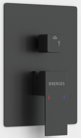 Душевая система Berges Nardis 2S Black 071002 Черная матовая Душевая система Berges Nardis 2S Black 071002 Черная матовая