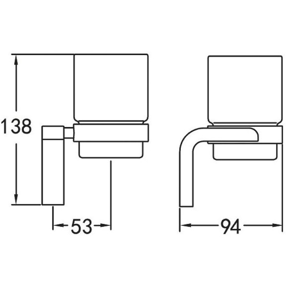 Стакан для зубных щеток Cezares Ultima CZR-F-8930 Хром