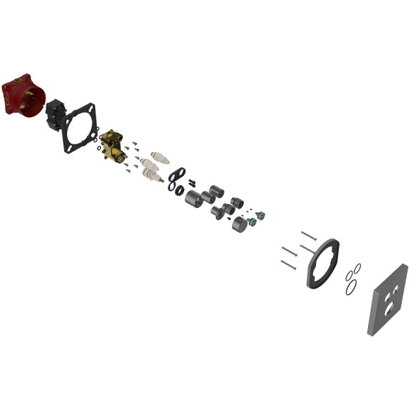 Смеситель для душа Vincea VSCV-321T-MGM с термостатом Вороненая сталь Смеситель для душа Vincea VSCV-321T-MGM с термостатом Вороненая сталь