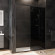 Душевая дверь AM.PM Gem 140 W90G-140-1-195BG профиль Черный матовый стекло тонированное-прозрачное Душевая дверь AM.PM Gem 140 W90G-140-1-195BG профиль Черный матовый стекло тонированное-прозрачное