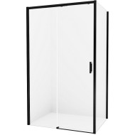 Душевой уголок New Trendy Prime Black 120х70 L D-0320A/D-0127B профиль Черный стекло прозрачное