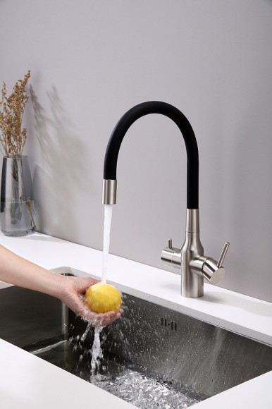 Смеситель для кухни Paulmark Salix Sa213419-NI Никель