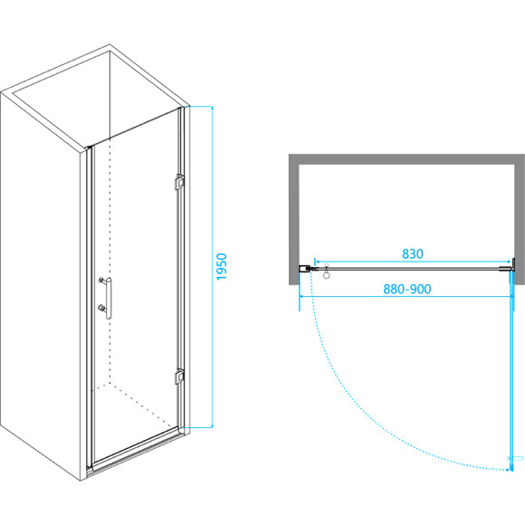 Душевая дверь RGW Passage PA-06 B 90 41080609-14 профиль Черный стекло прозрачное Душевая дверь RGW Passage PA-06 B 90 41080609-14 профиль Черный стекло прозрачное