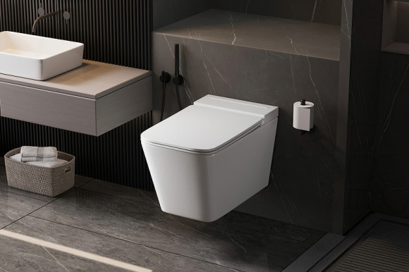 Унитаз Abber Rechteck AC1202P подвесной с сиденьем Микролифт Унитаз Abber Rechteck AC1202P подвесной с сиденьем Микролифт