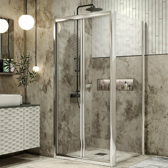 Душевой уголок Grossman Alba 90х90 GR-9090Al2 профиль Хром стекло прозрачное Душевой уголок Grossman Alba 90х90 GR-9090Al2 профиль Хром стекло прозрачное