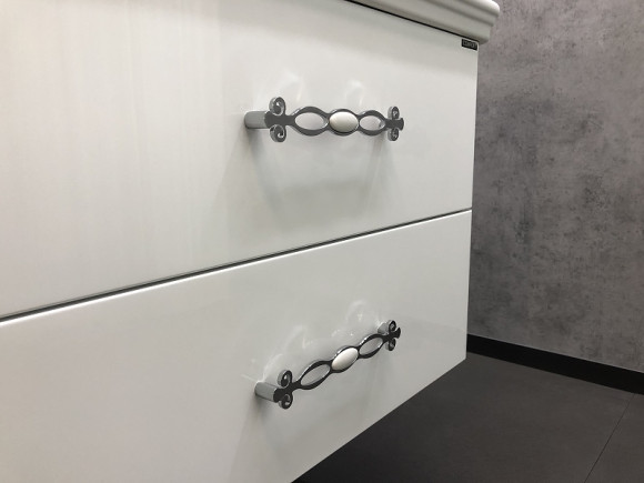 Тумба с раковиной Comforty Неаполь 80 00004147564 подвесная Белый глянец