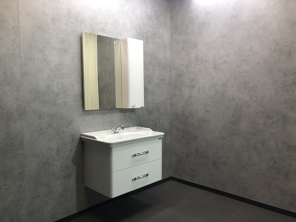 Тумба с раковиной Comforty Неаполь 80 00004147564 подвесная Белый глянец