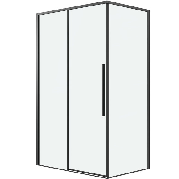 Душевая стенка Grossman Galaxy 80 200.K33.01.80.21.00 профиль Черный матовый стекло прозрачное