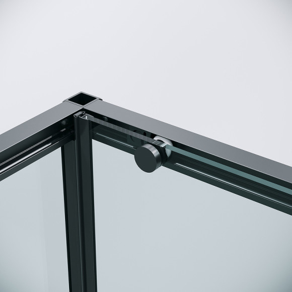 Душевая стенка Grossman Galaxy 80 200.K33.01.80.21.00 профиль Черный матовый стекло прозрачное