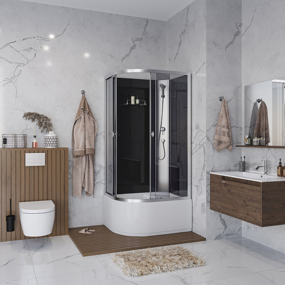 Душевая кабина Niagara Eco 90x70 R E90/70/40R/TN/BK без гидромассажа Душевая кабина Niagara Eco 90x70 R E90/70/40R/TN/BK без гидромассажа