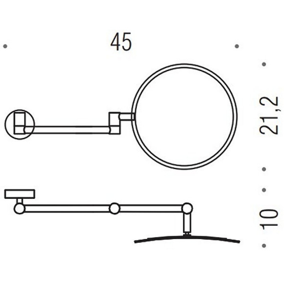 Косметическое зеркало Colombo Design Specchi В9759.CR с увеличением Хром