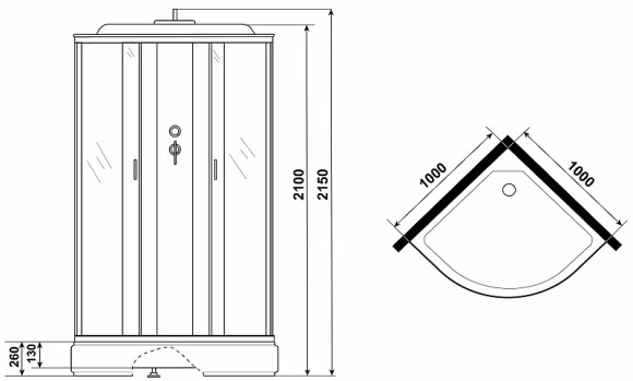 Душевая кабина Niagara Classic 100x100 NG-3502-14 без гидромассажа