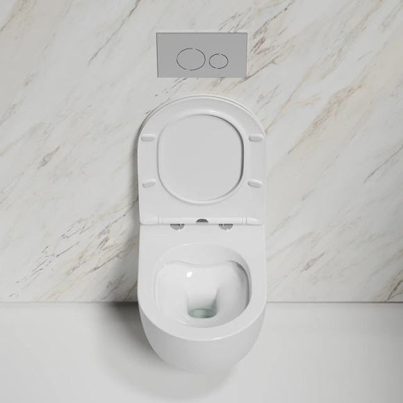 Унитаз Ceramicanova Modena Rimless CN6063 подвесной Белый глянцевый с сиденьем Микролифт Унитаз Ceramicanova Modena Rimless CN6063 подвесной Белый глянцевый с сиденьем Микролифт