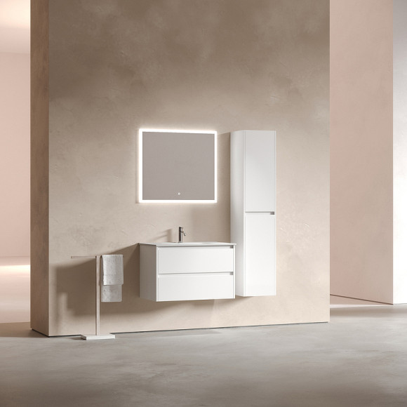 Тумба под раковину Sancos Libra 80 LB80W подвесная Белый глянец