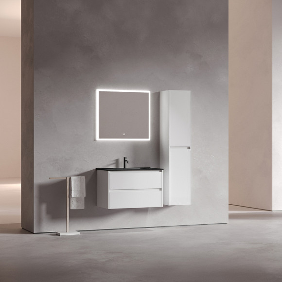 Тумба под раковину Sancos Libra 80 LB80W подвесная Белый глянец