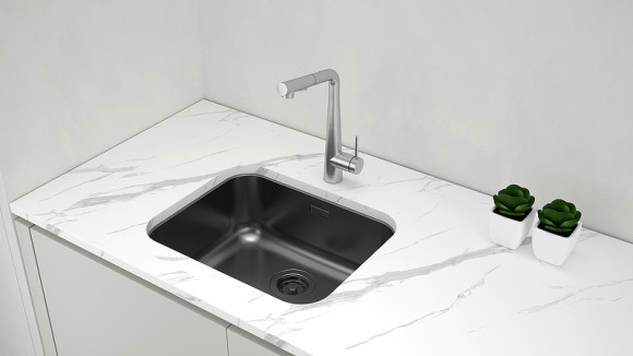 Кухонная мойка Paulmark Vello 53 Uni VE53-MBN Черная матовая Кухонная мойка Paulmark Vello 53 Uni VE53-MBN Черная матовая