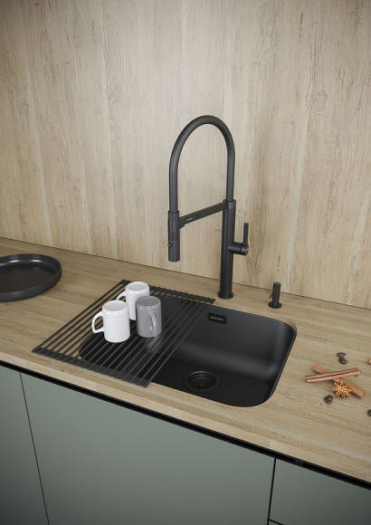 Кухонная мойка Paulmark Vello 53 Uni VE53-MBN Черная матовая Кухонная мойка Paulmark Vello 53 Uni VE53-MBN Черная матовая