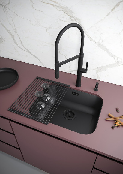 Кухонная мойка Paulmark Vello 53 Uni VE53-MBN Черная матовая Кухонная мойка Paulmark Vello 53 Uni VE53-MBN Черная матовая