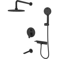 Душевая система Milardo Rora RORBL03M68 Черная матовая