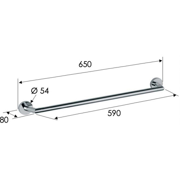 Полотенцедержатель Remer Guest GS30CR Хром Полотенцедержатель Remer Guest GS30CR Хром