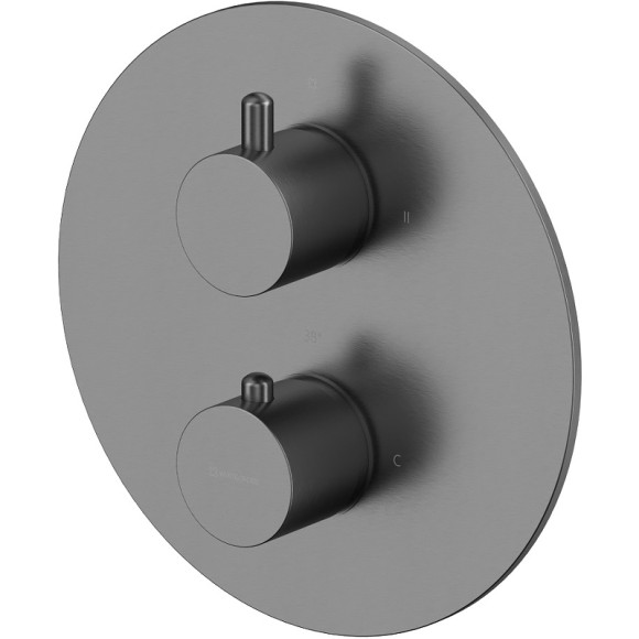 Смеситель для ванны Whitecross Y gunmetal YSET10GM с термостатом Оружейная сталь Смеситель для ванны Whitecross Y gunmetal YSET10GM с термостатом Оружейная сталь