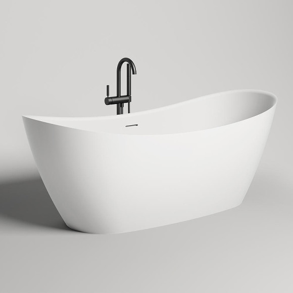 Ванна из искусственного камня Salini Noemi 185х80 101811SM Белая матовая Ванна из искусственного камня Salini Noemi 185х80 101811SM Белая матовая