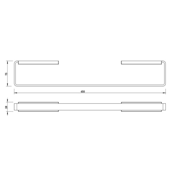 Полотенцедержатель Whitecross Cubo nickel brushed CU2450NIB Брашированный никель Полотенцедержатель Whitecross Cubo nickel brushed CU2450NIB Брашированный никель