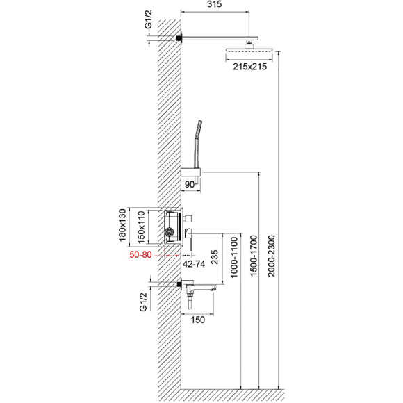 Душевая система Timo Selene SX-3069/17SM Золото матовое Душевая система Timo Selene SX-3069/17SM Золото матовое