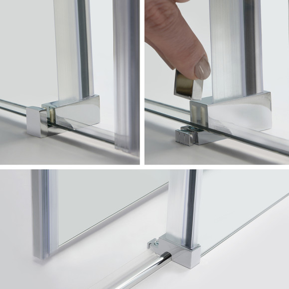 Душевой уголок WasserKRAFT Dinkel 130x80 58R32 профиль Хром стекло прозрачное