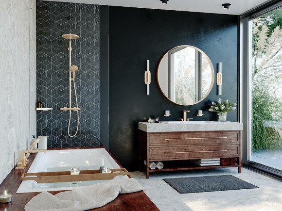 Металлическая полка Hansgrohe AddStoris 41741990 угловая Полированное золото